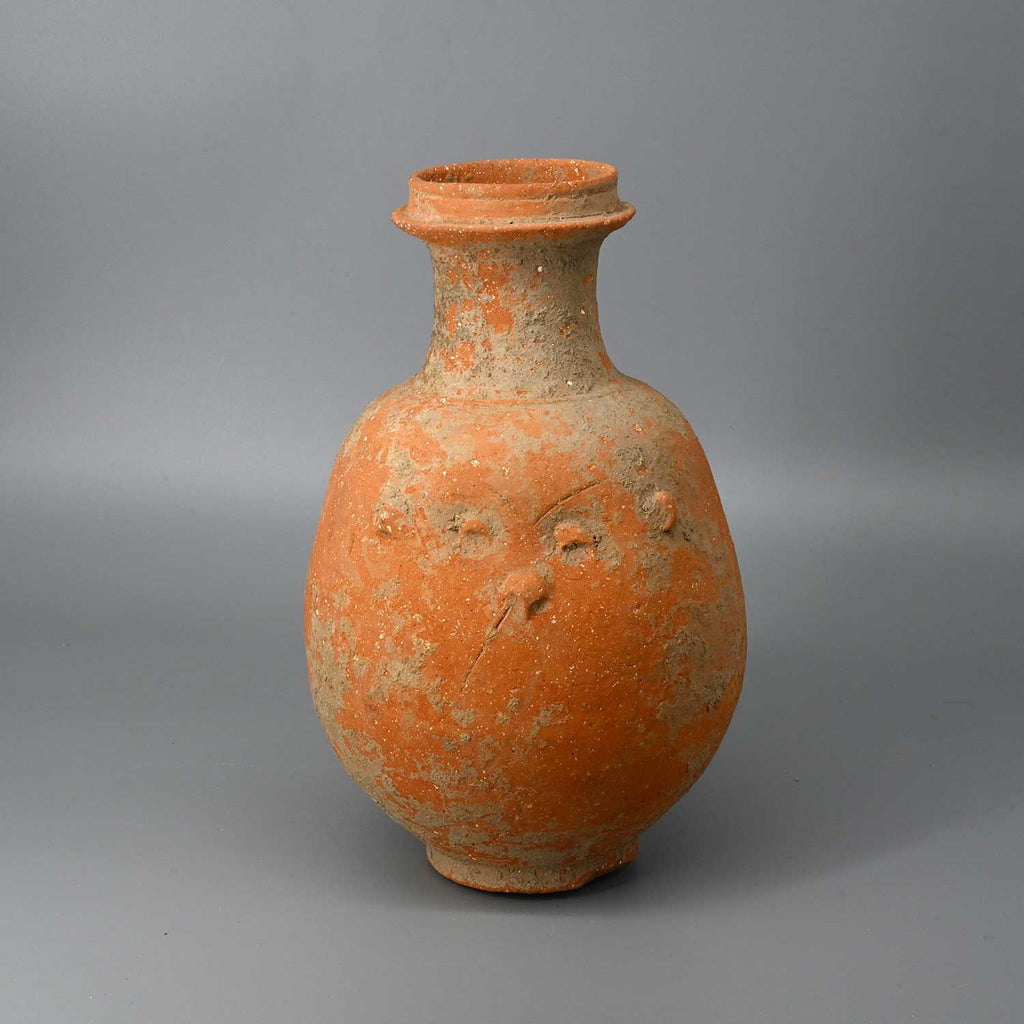 An Exhibited Egyptian Terracotta Bes Pot, Late Period, 26th Dynasty, ca. 664 - 525 BCE