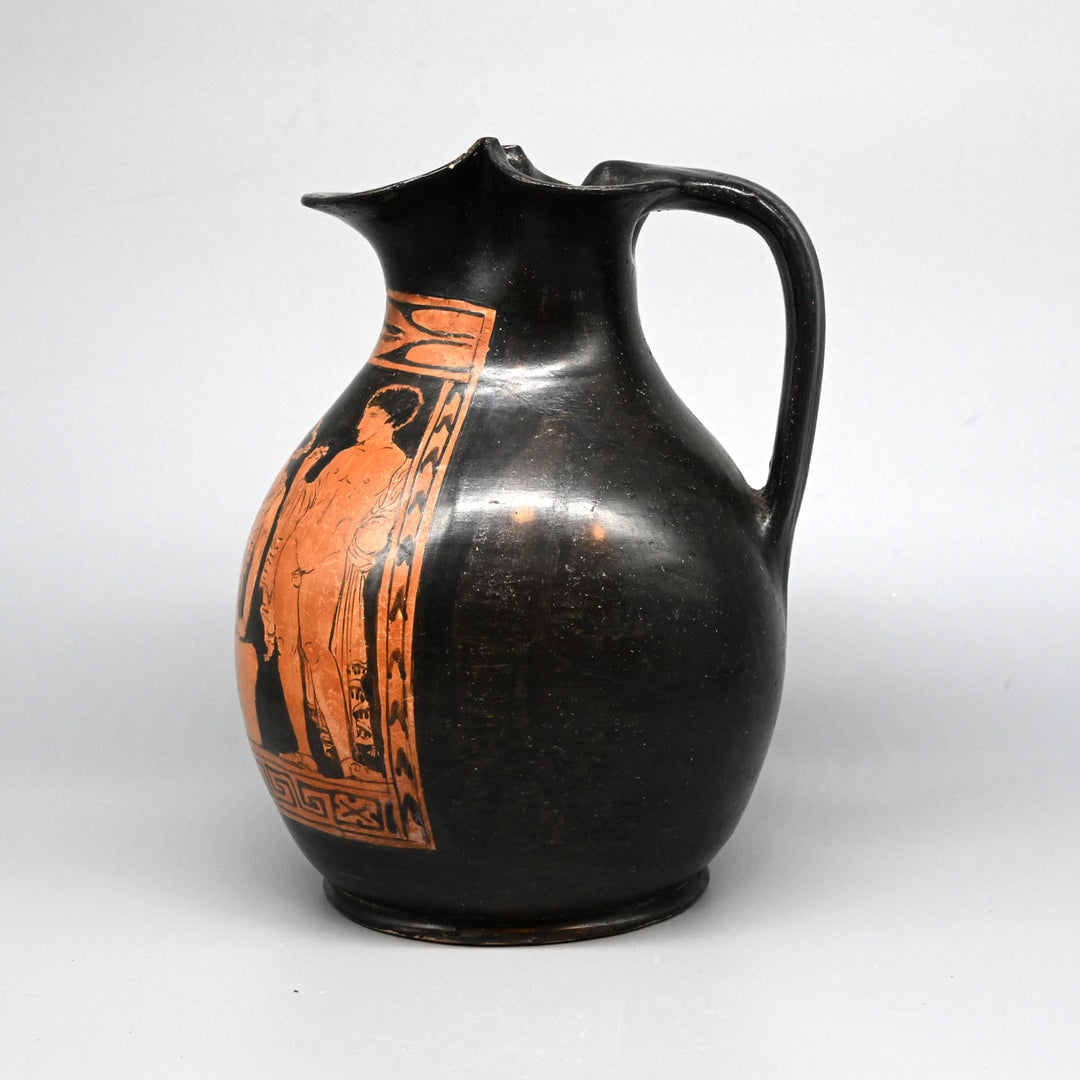 An Apulian Large Red-Figure Oinochoe attributed to the Truro Painter, Magna Graecia, ca. 4th century BCE