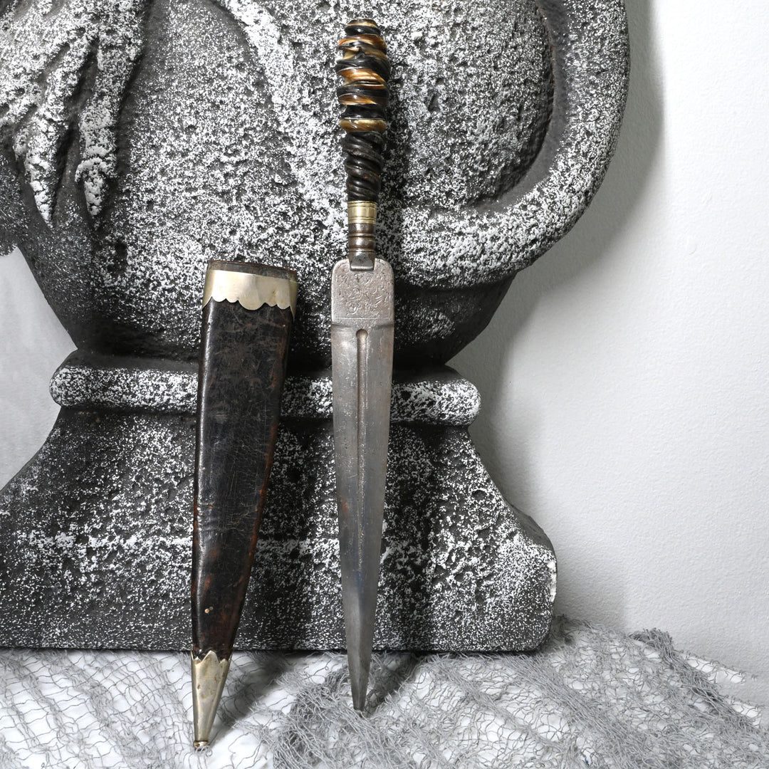 An Exhibited Vampire Slayer Dagger with Sheath, 19th - early 20th century