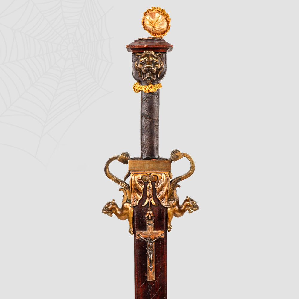 A Large, Exhibited European Sword-Form Vampire Stake Sword, 19th century